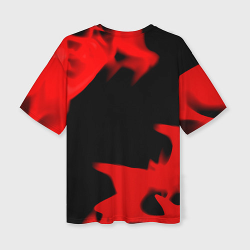 Женская футболка оверсайз Ведьмак лого огонь / 3D-принт – фото 2