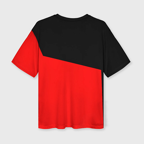 Женская футболка оверсайз Roblox geometry red / 3D-принт – фото 2