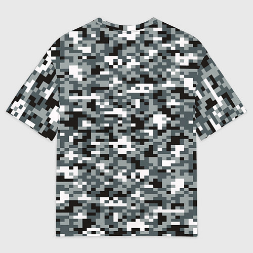 Женская футболка оверсайз Камуфляжные пиксели текстура / 3D-принт – фото 2