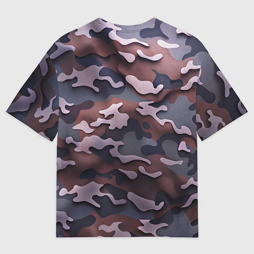 Женская футболка оверсайз Камуфляж-грязь / 3D-принт – фото 2