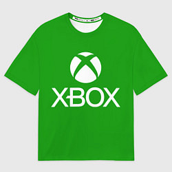 Женская футболка оверсайз X-box logo green