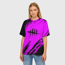 Футболка оверсайз женская Dead by daylight краски абстракция, цвет: 3D-принт — фото 2