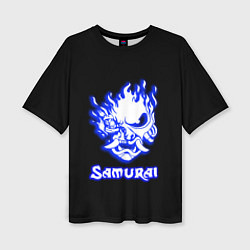 Футболка оверсайз женская Samurai logo ghost, цвет: 3D-принт