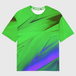 Футболка оверсайз женская Кислотно неоновая геометрия, цвет: 3D-принт