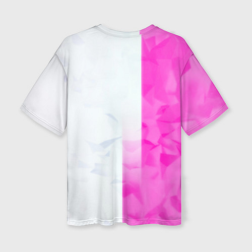 Женская футболка оверсайз Game over pink abstraction / 3D-принт – фото 2