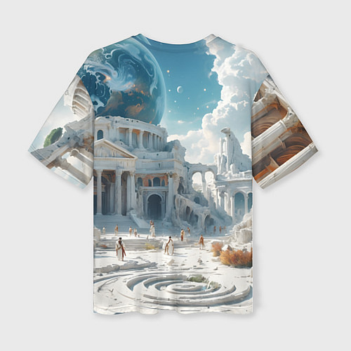 Женская футболка оверсайз Фантастическая античность / 3D-принт – фото 2