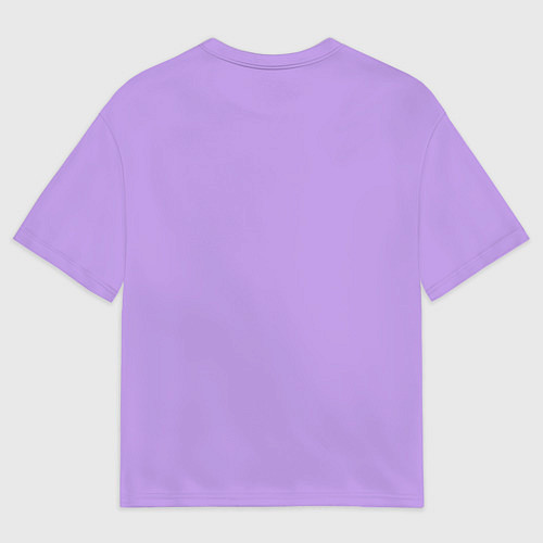 Женская футболка оверсайз Эмоция страха - сиреневый / 3D-принт – фото 2