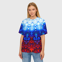 Футболка оверсайз женская Душа моя Россия 1, цвет: 3D-принт — фото 2