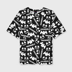 Футболка оверсайз женская Marshmello pattern music, цвет: 3D-принт