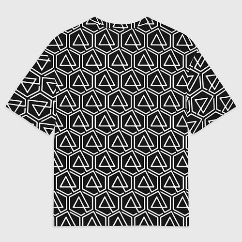 Женская футболка оверсайз Linkin park pattern / 3D-принт – фото 2