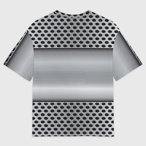 Женская футболка оверсайз Tesla металлическая сетка / 3D-принт – фото 2