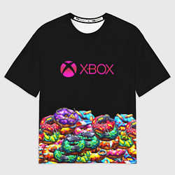 Футболка оверсайз женская Xbox пончики, цвет: 3D-принт