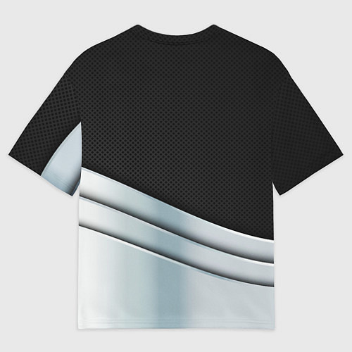 Женская футболка оверсайз FORD metal texture / 3D-принт – фото 2