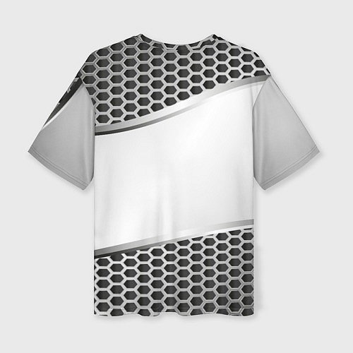 Женская футболка оверсайз Peugeot carbon metal / 3D-принт – фото 2