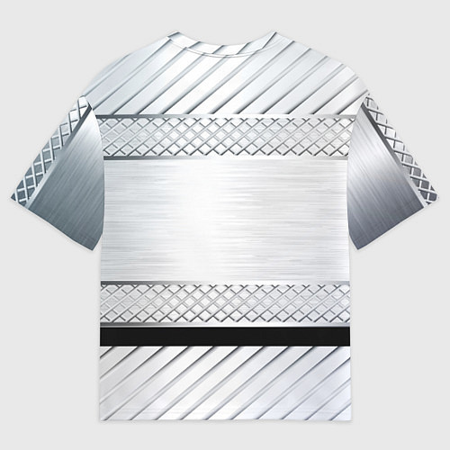 Женская футболка оверсайз Tesla metal auto / 3D-принт – фото 2