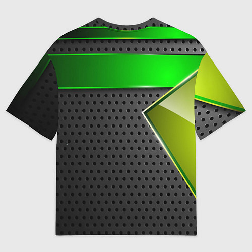 Женская футболка оверсайз Skoda metal auto / 3D-принт – фото 2