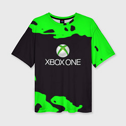 Женская футболка оверсайз Xbox fire green