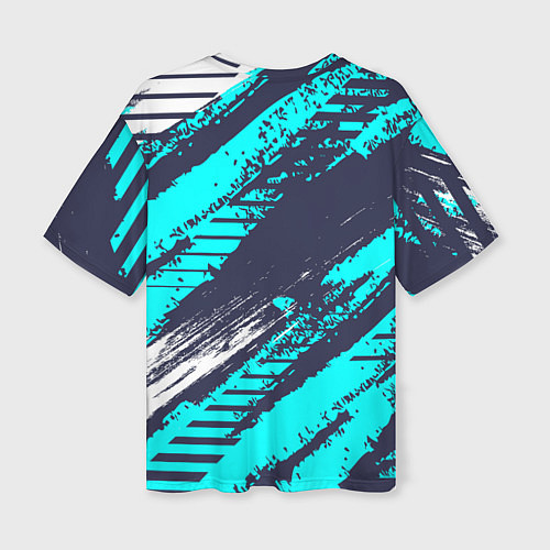 Женская футболка оверсайз Мопс бодибилдер / 3D-принт – фото 2