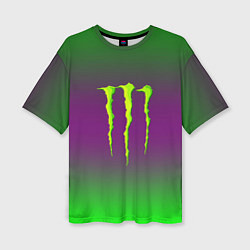 Женская футболка оверсайз Monster energy gradient
