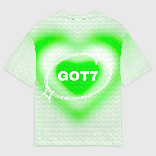 Женская футболка оверсайз Got7 сердце / 3D-принт – фото 2