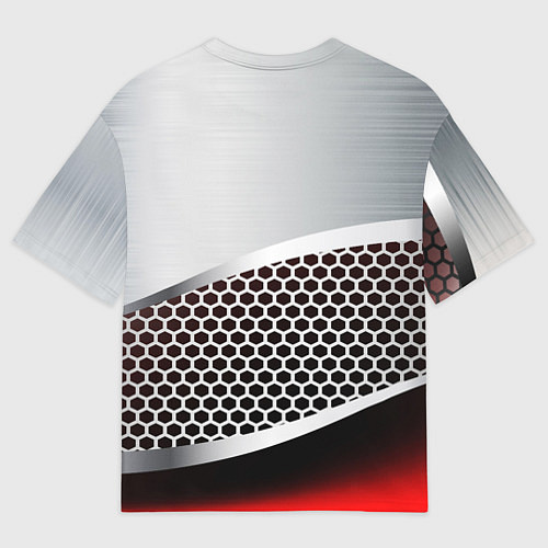 Женская футболка оверсайз Quake metal steel / 3D-принт – фото 2