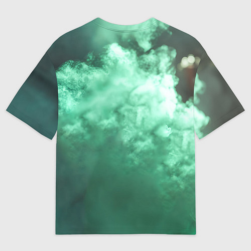 Женская футболка оверсайз Stalker 2 череп с зелеными глазами / 3D-принт – фото 2