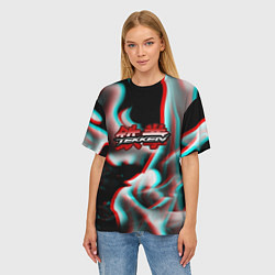 Футболка оверсайз женская Tekken fire glitch, цвет: 3D-принт — фото 2