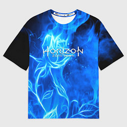 Футболка оверсайз женская Horizon zero dawn flower, цвет: 3D-принт