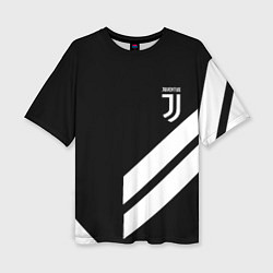 Женская футболка оверсайз Juventus line white