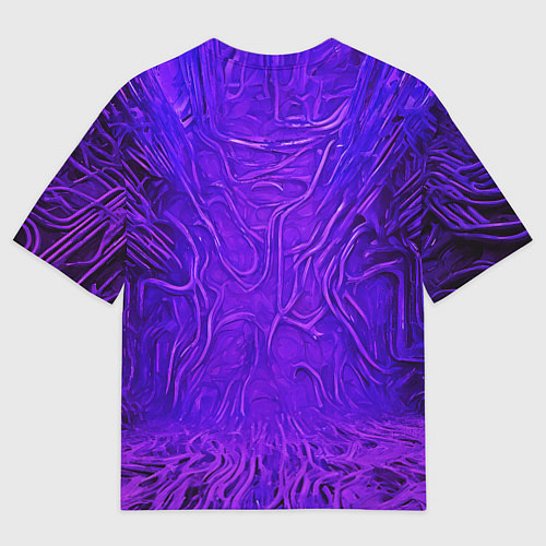 Женская футболка оверсайз Фиолетовый симбионт / 3D-принт – фото 2