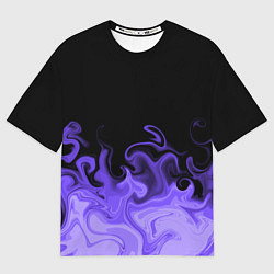 Футболка оверсайз женская Абстрактный фиолетовый огонь, цвет: 3D-принт