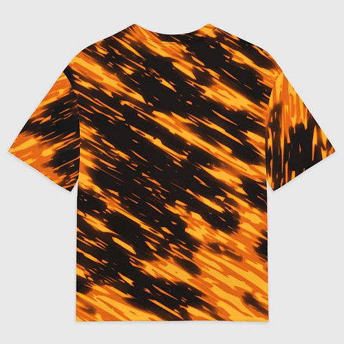 Женская футболка оверсайз Opel штрихи огненные / 3D-принт – фото 2