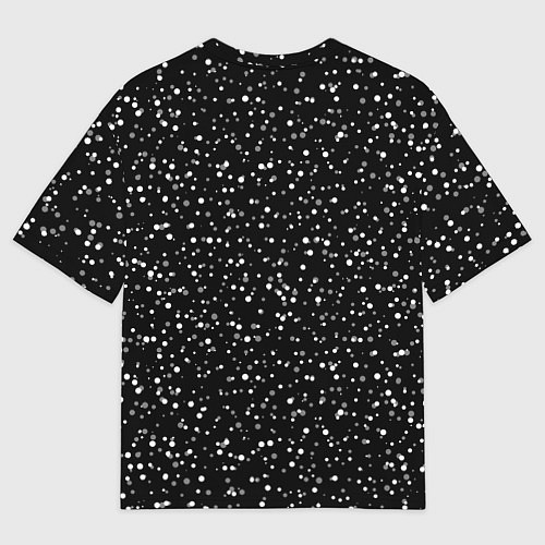 Женская футболка оверсайз Далматинец в шапке Деда Мороза / 3D-принт – фото 2