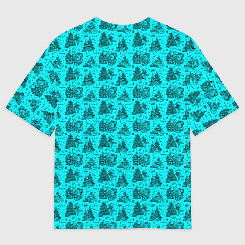 Женская футболка оверсайз Новогодние звери / 3D-принт – фото 2