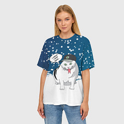 Футболка оверсайз женская Котозмей Бендер - 2025, цвет: 3D-принт — фото 2