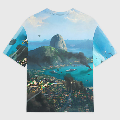 Женская футболка оверсайз Hearts of Iron trial of allegiance / 3D-принт – фото 2