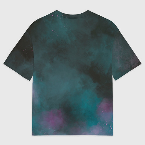 Женская футболка оверсайз Джинкс голубой дым / 3D-принт – фото 2