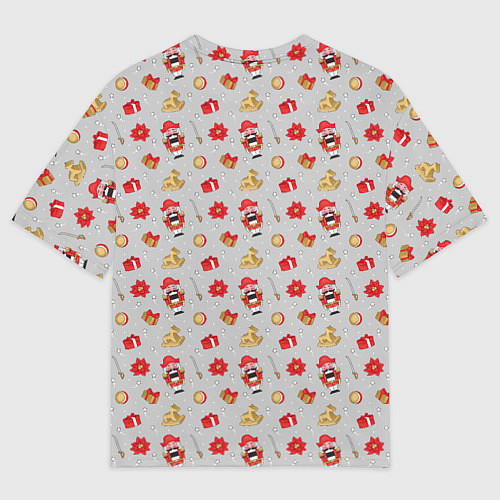 Женская футболка оверсайз Щелкунчик и игрушки / 3D-принт – фото 2
