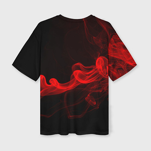 Женская футболка оверсайз Arctic Monkeys - красный дым / 3D-принт – фото 2