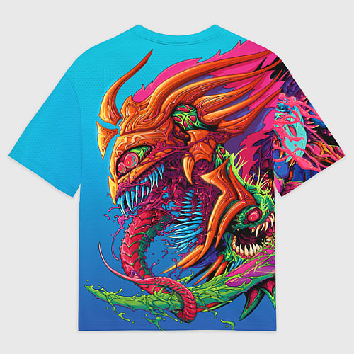 Женская футболка оверсайз Скоростной зверь монстр / 3D-принт – фото 2