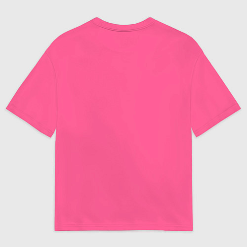 Женская футболка оверсайз Девушка в шапке Санты надувает жвачку / 3D-принт – фото 2