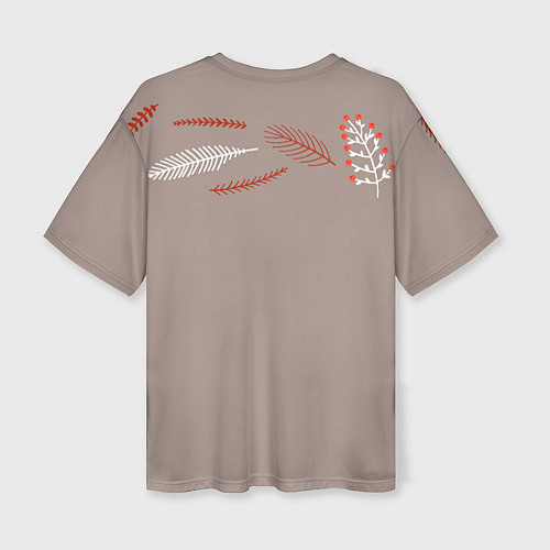 Женская футболка оверсайз Новогодний человек-паук с горячим шоколадом / 3D-принт – фото 2