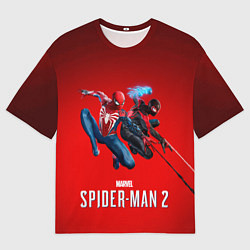Футболка оверсайз женская Два паука Marvel spider man 2, цвет: 3D-принт