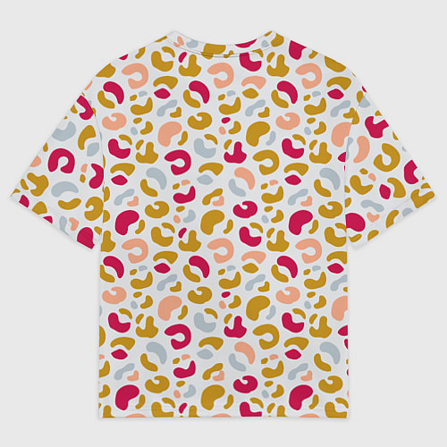 Женская футболка оверсайз Разноцветный леопардовый узор / 3D-принт – фото 2