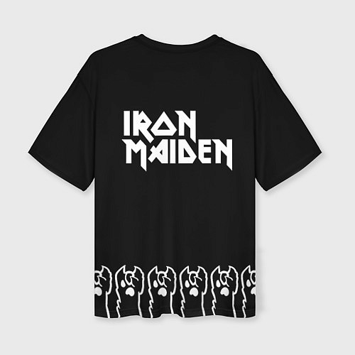 Женская футболка оверсайз Iron Maiden: cat rock / 3D-принт – фото 2