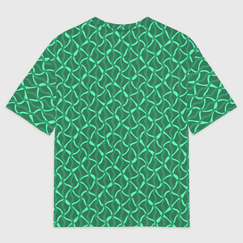 Женская футболка оверсайз Зелёный нефритовый искажение / 3D-принт – фото 2
