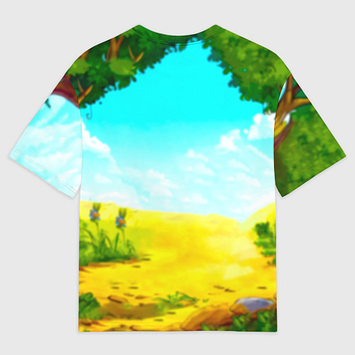 Женская футболка оверсайз Гиппопотамчик / 3D-принт – фото 2