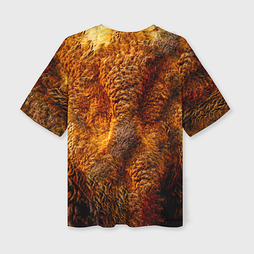 Женская футболка оверсайз Голова бизона / 3D-принт – фото 2