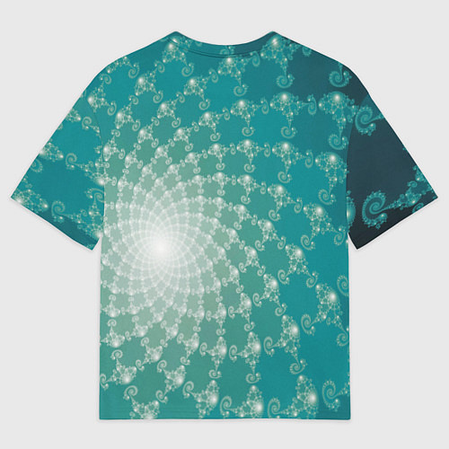 Женская футболка оверсайз Фрактальная абстракция / 3D-принт – фото 2