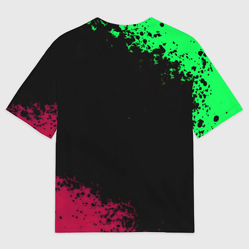 Женская футболка оверсайз Вартандер брызги красок / 3D-принт – фото 2